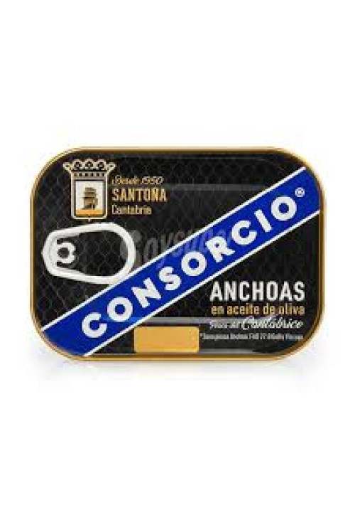 CONSORCIO Filetes de anchoa en aceite de oliva CONSORCIO 50 g.