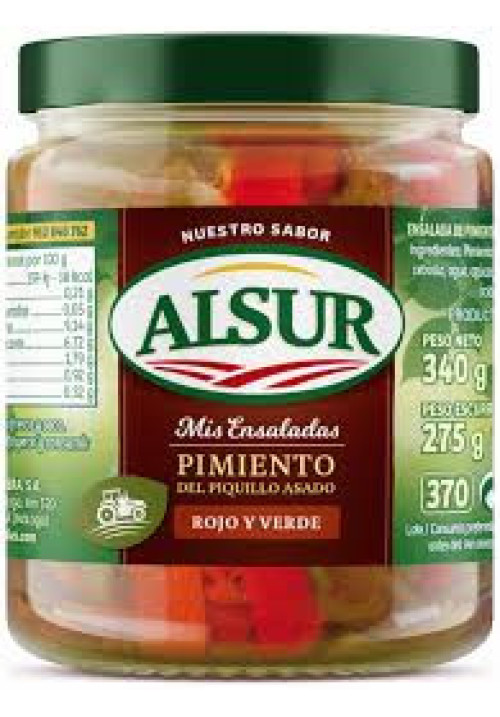 ALSUR Ensalada de pimientos rojos y verdes 275 g.