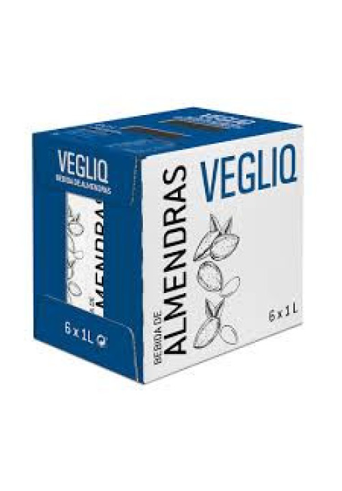 VEGLIQ Bebida vegetal de almendras, enriquecida con calcio 6 x 1 l.