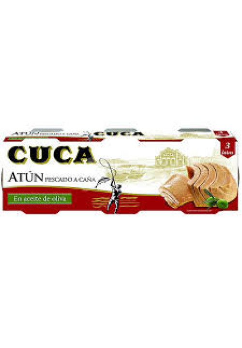 CUCA Atún en aceite de oliva pescado a caña pack 3 uds. x 50 g.