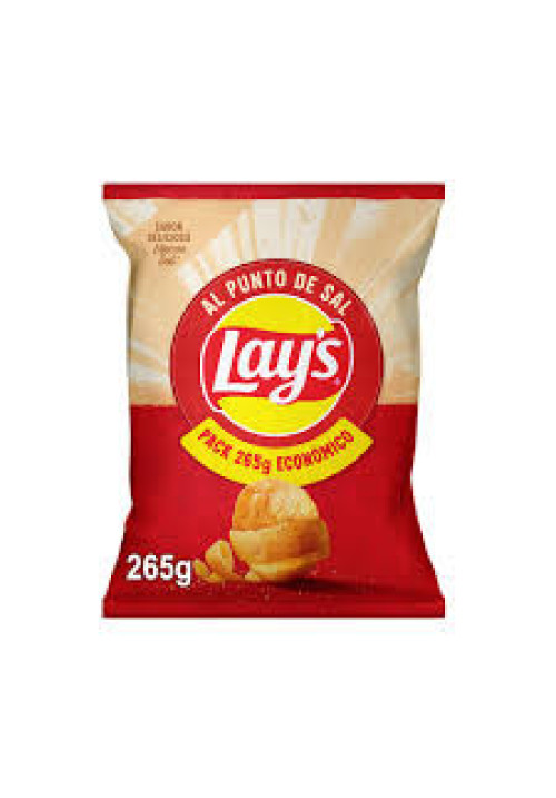 LAY'S Al punto de sal Patatas fritas lisas con sal de bolsa 265 g.