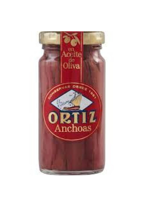 ORTIZ Filetes de anchoa en aceite de oliva ORTIZ 55 g.