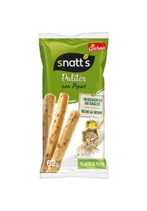 SNATT'S Palitos de cereales con pipas bolsa 62 g.