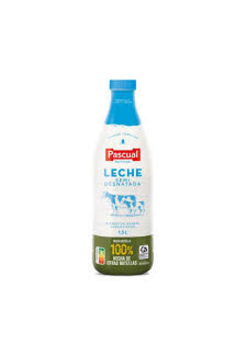 PASCUAL Leche de vaca semidesnatada, de bienestar animal garantizado 1.5 l.