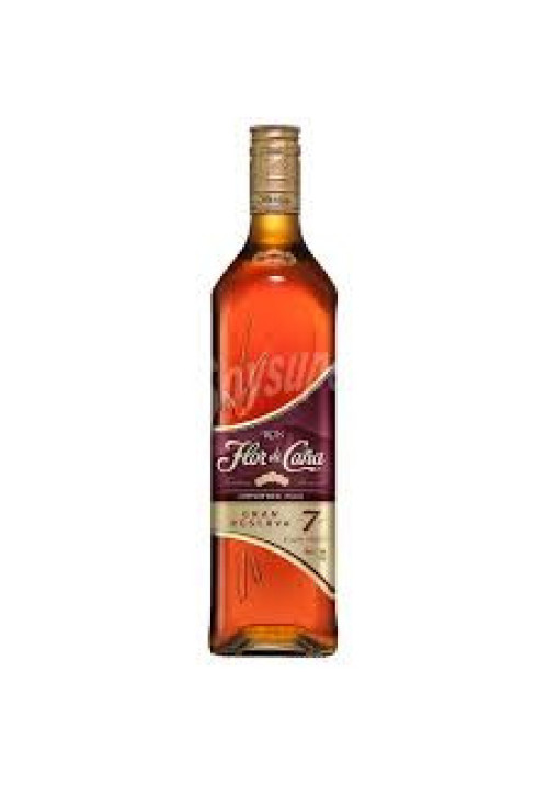 FLOR DE CAÑA Ron añejo gran reserva, con envejecido de 7 años FLOR DE CAÑA botella de 70 cl.