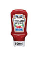 HEINZ Ketchup bocabajo con 50% menos de azúcares 550 g.