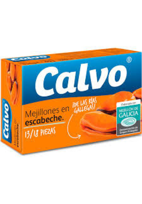 CALVO Mejillones en escabeche 13/18 piezas 69 g.