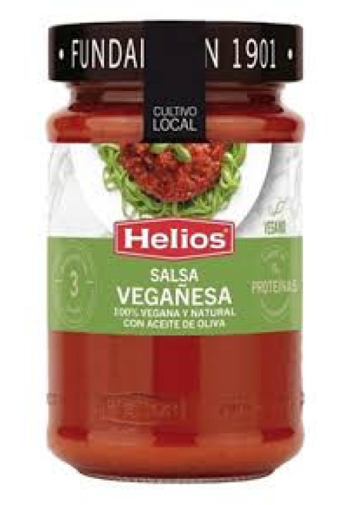 HELIOS VEGAÑESA Salsa de tomate 100% vegana 380 g.