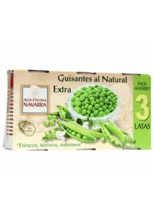 ALTA COCINA Guisantes al natural de calidad extra 3 uds x 95 g.