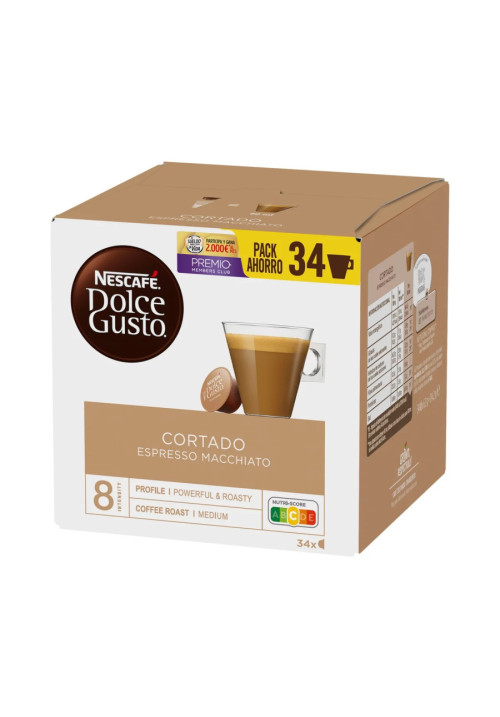 DOLCE GUSTO Café en cápsulas cortado I6, 34 uds.