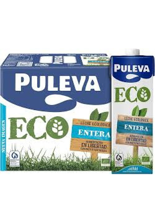 PULEVA Leche entera de vacas con alimentación ecológica Eco 1 l.