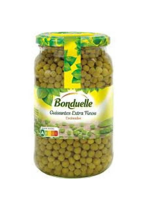 BONDUELLE Guisantes cocinados extra finos frasco de 465 g.