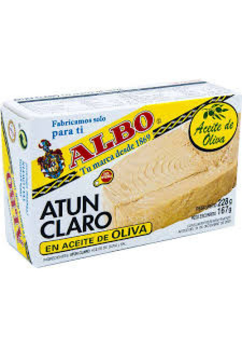 ALBO Atún claro en aceite de oliva lata de 167 g.