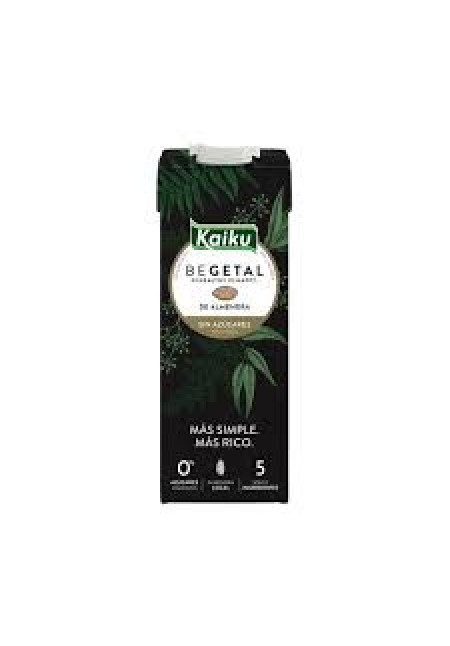 KAIKU Bebida de almendras 100% vegetal, sin azúcares añadidos Begetal 1 l.