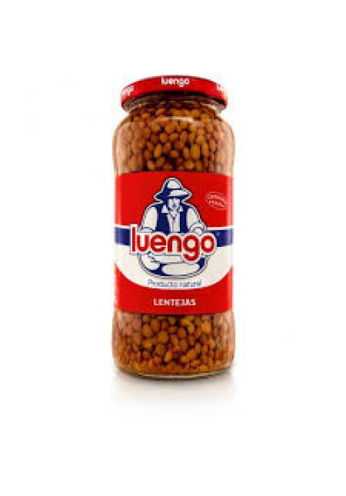 LUENGO Lenteja cocida frasco de 400 g.