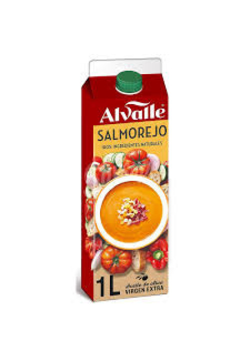 ALVALLE Salmorejo elaborado con ingredientes 100% naturales y aceite de oliva virgen extra ALVALLE 1 l.