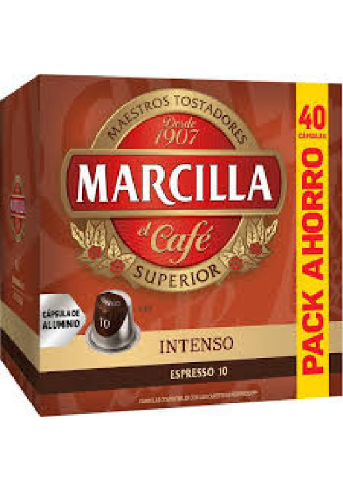 MARCILLA Café en cápsulas Intenso espresso I10, 40 uds.