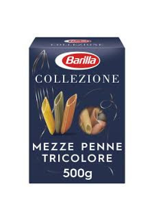 BARILLA Pasta Gourmet La Collezione Mezze Penne Tricolores N.170 (Macarrones Multivegetales) BARILLA 500 g.