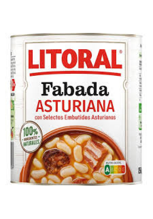 LITORAL Fabada Asturiana con selectos embutidos asturianos LITORAL lata de 850 g.