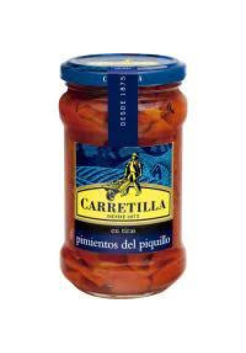 CARRETILLA Pimientos del Piquillo en tiras frasco de 225 g.