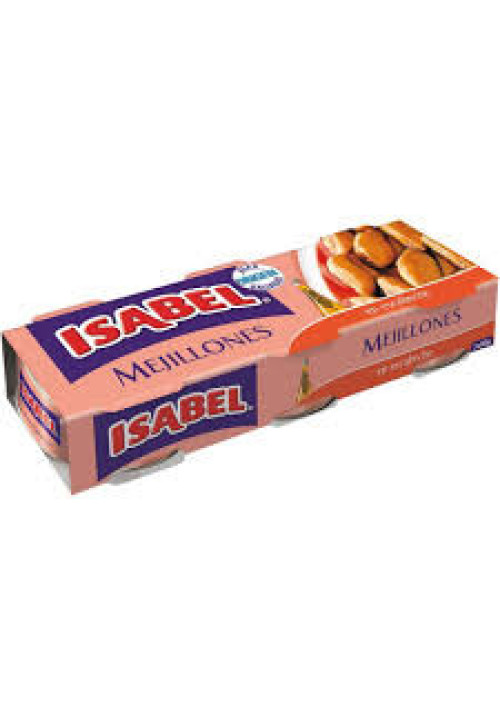 ISABEL Mejillones en escabeche pack de 3 uds. x 43 g.