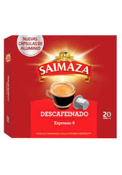 SAIMAZA Café en cápsulas descafeinado I6, 20 uds.