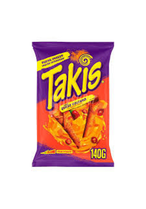 TAKIS Rollitos de maíz crujientes de queso picante, TAKIS 140 g.