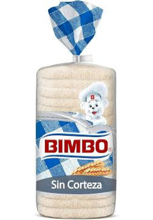 BIMBO Pan de molde blanco sin corteza 450 g.