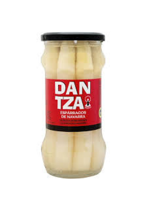 DANTZA Espárragos blancos de Navarra 8/10 piezas frasco de 325 g.