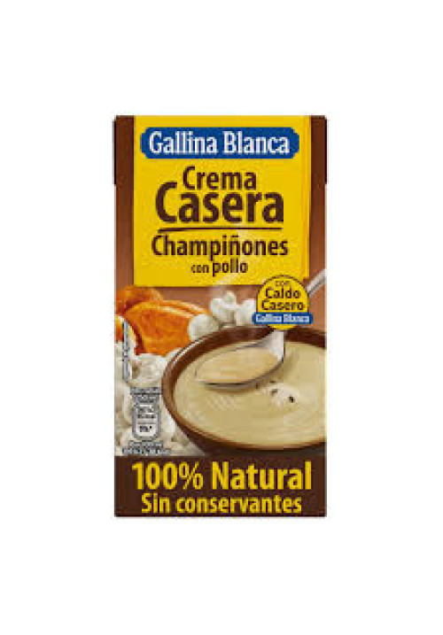 GALLINA BLANCA Crema casera de champiñones con pollo 500 ml.