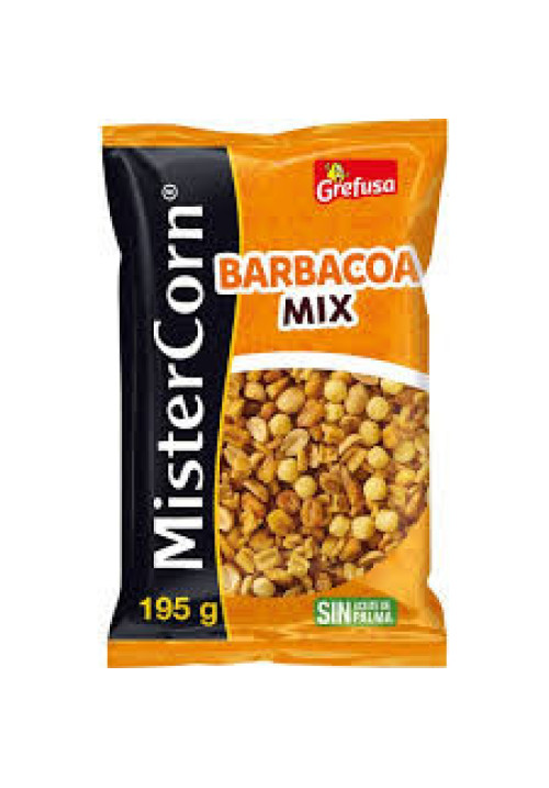 GREFUSA Mistercorn Cocktail de frutos secos sabor barbacoa en bolsa 195 g