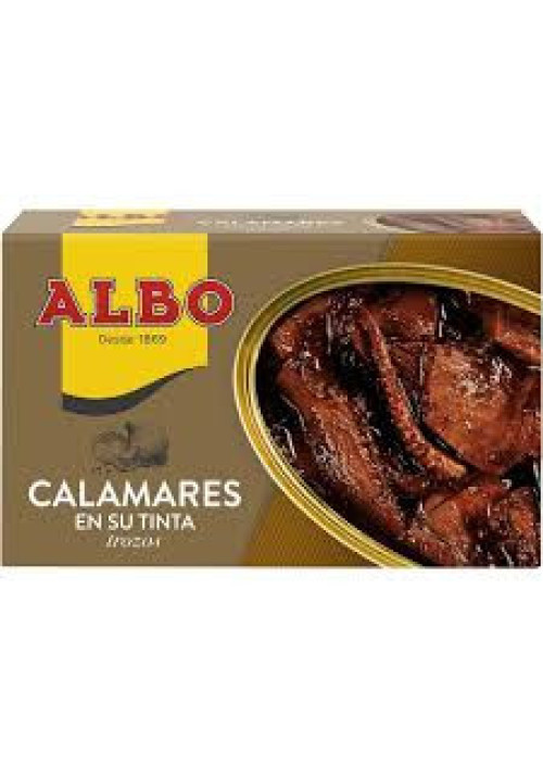 ALBO Calamares en su tinta en trozos lata de 72 g.