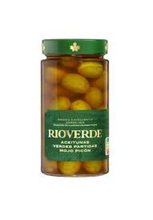 Aceitunas verdes partidas con mojo picón RIOVERDE 370 g.