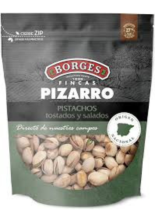 BORGES Pistachos salados BORGES FINCAS PIZARRO 160 g.