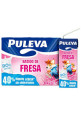 PULEVA Batido con sabor a fresa, elaborado con un 90% de leche PULEVA 6 x 200 ml.