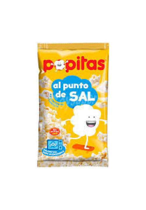 POPITAS Palomitas de maíz de sabor natural con sal para microondas de Borges POPITAS paquete de 100 g.