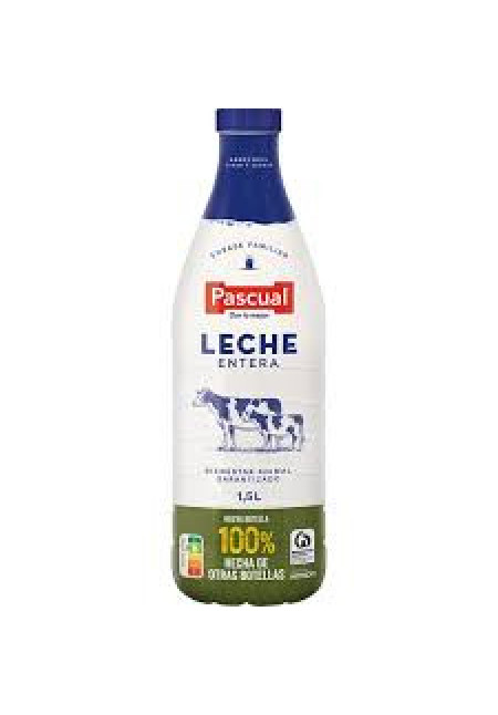 PASCUAL Leche de vaca entera, de bienestar animal garantizado 1.5 l.