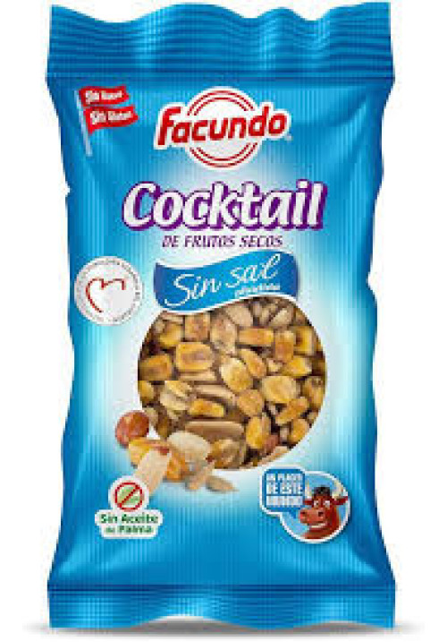 FACUNDO Cocktail de frutos secos sin sal añadida FACUNDO bolsa de 150 g.