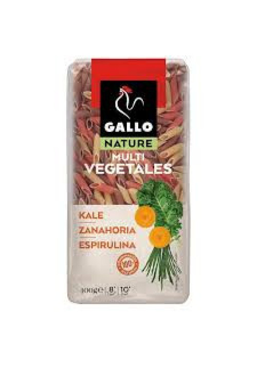 GALLO Pasta plumas multivegetales (kale, espirulina y zanahoria) GALLO NATURE 400 g.