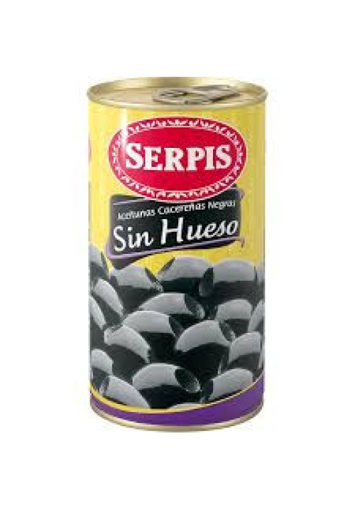 SERPIS Aceituna negra cacereña sin hueso SERPIS 150 g.