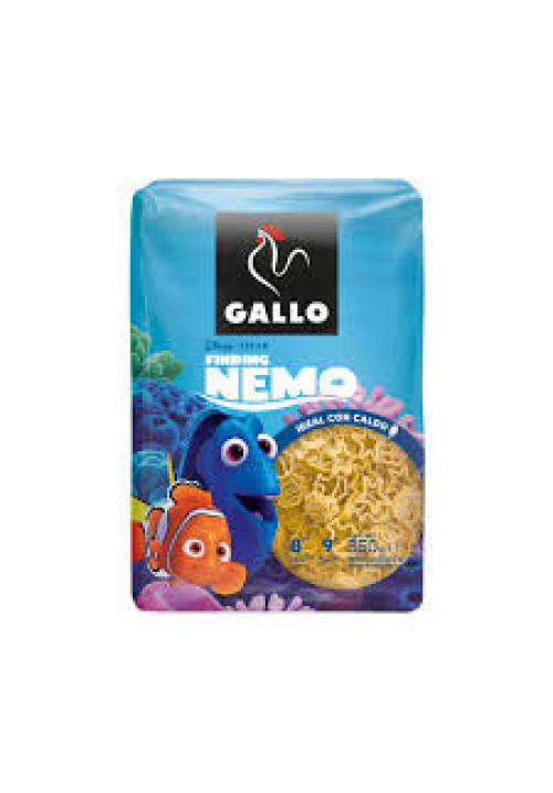 GALLO Encontrando a Nemo Pasta seca con formas de divertidos peces 350 g.