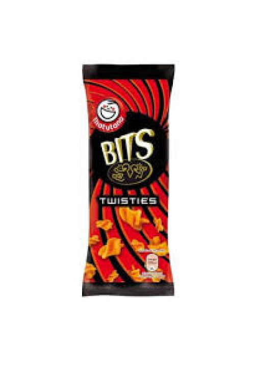 BITS Snack de espirales de maíz con sabor a barbacoa de MATUTANO BITS TWISTIES bolsa de 95 g.