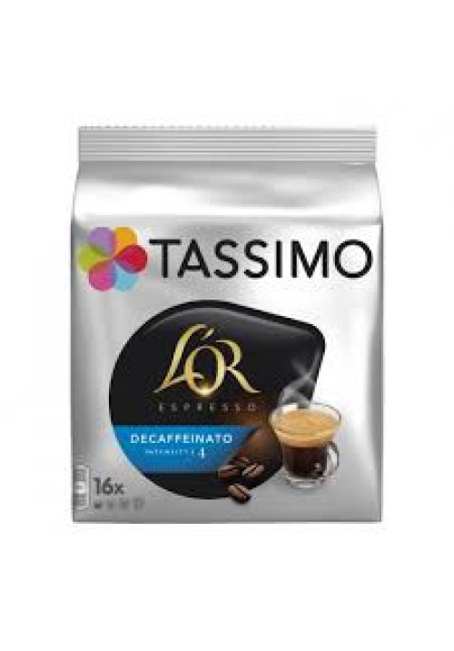 TASSIMO L'OR Café en cápsulas espresso descafeinado, 16 uds