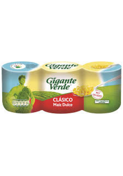 GIGANTE VERDE Maíz dulce 3 uds. 160 g.