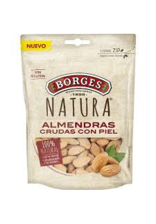 BORGES Almendras crudas con piel BORGES NATURA 120 g.