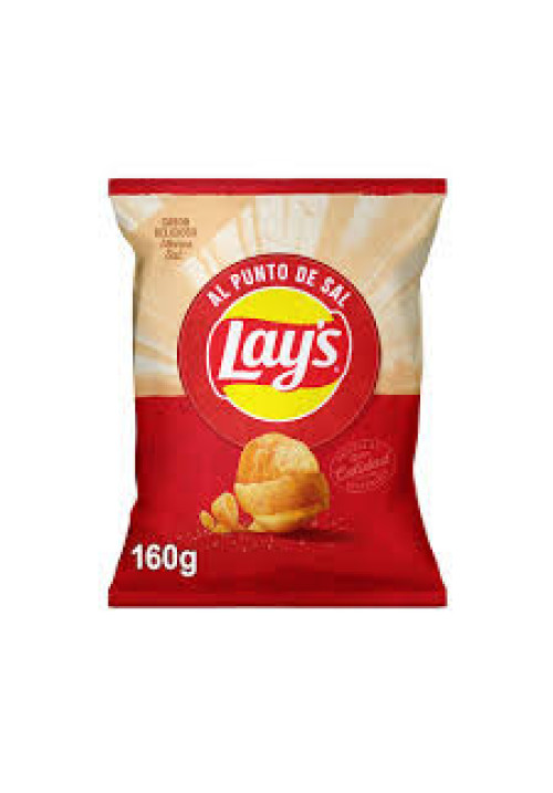 LAY'S Al punto de sal Patatas fritas lisas de bolsa 160 g.