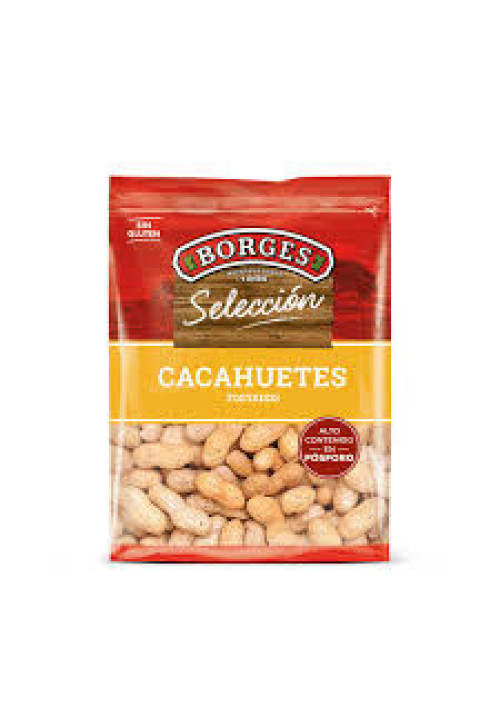 BORGES Cacahuetes con cáscara y tostados BORGES SELECCIÓN 350 g.