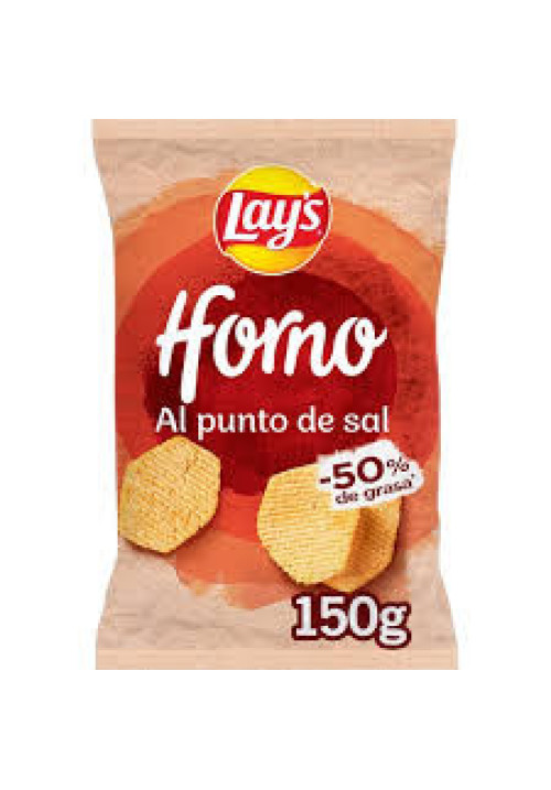 LAY'S Patatas horneadas onduladas al punto de sal LAY'S IL FORNO bolsa de 150 g.