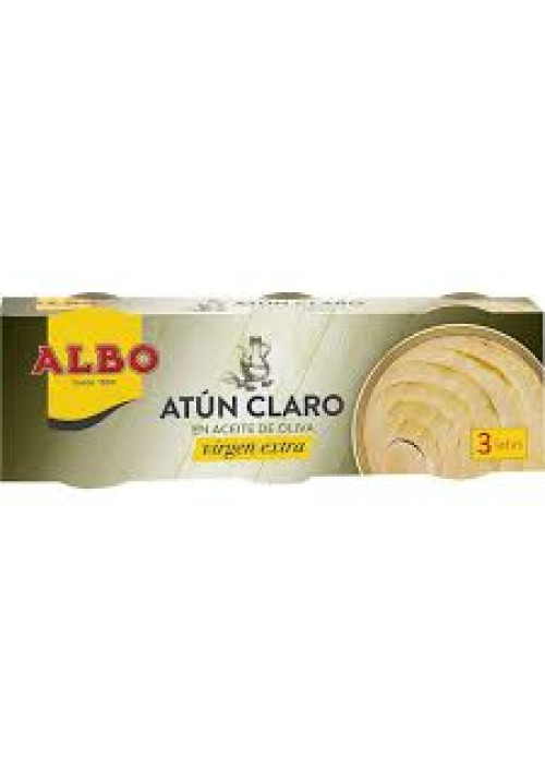 ALBO Atún claro en aceite de oliva virgen extra pack 3 uds. 67 g.