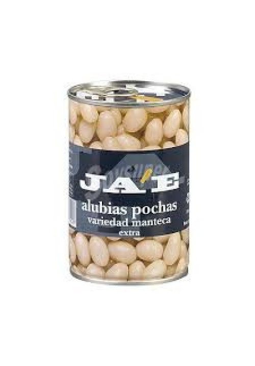 JAE Alubias blancas cocida pocha JAE lata de 250 g.